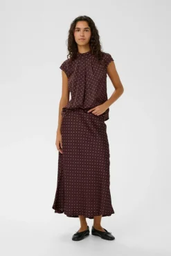 ZaniaIW Nederdel, Brown Bordeaux Small Dot, 44