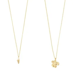 Zhuri 2-i-1 Halskæde, Gold Plated, 40+46 cm