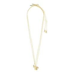 Zhuri 2-i-1 Halskæde, Gold Plated, 40+46 cm