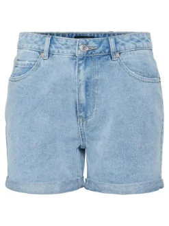 Zuri Loose Shorts, Light Blue Denim, S