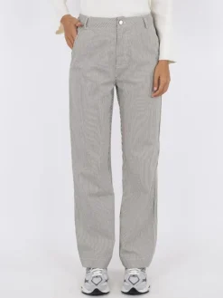 Zuzan Stripe Bukser, Chocolate Brown, 40